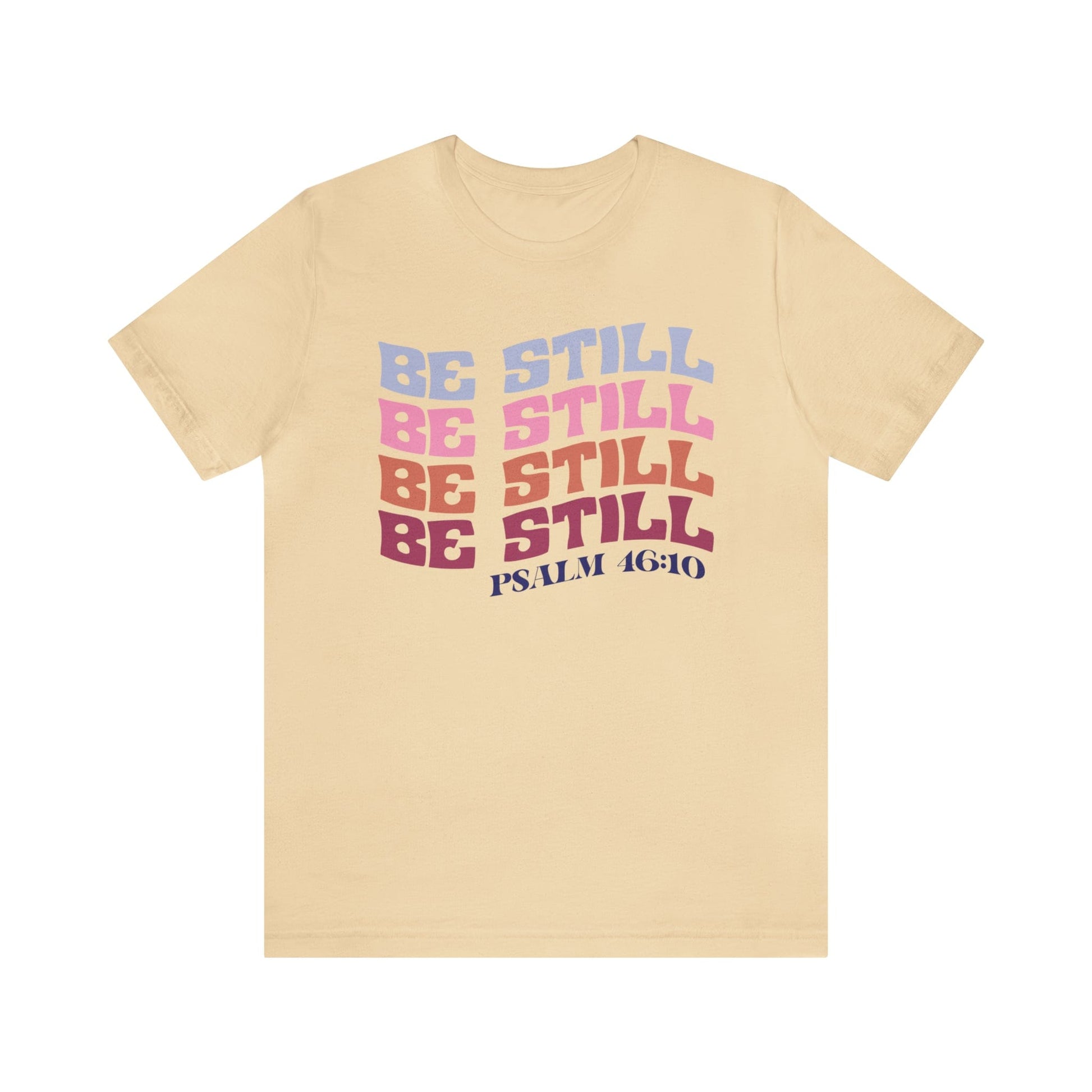 T-Shirt Soft Cream / S Be Still and Know | Psalm 46:10 | Retro | Jersey Short Sleeve Tee