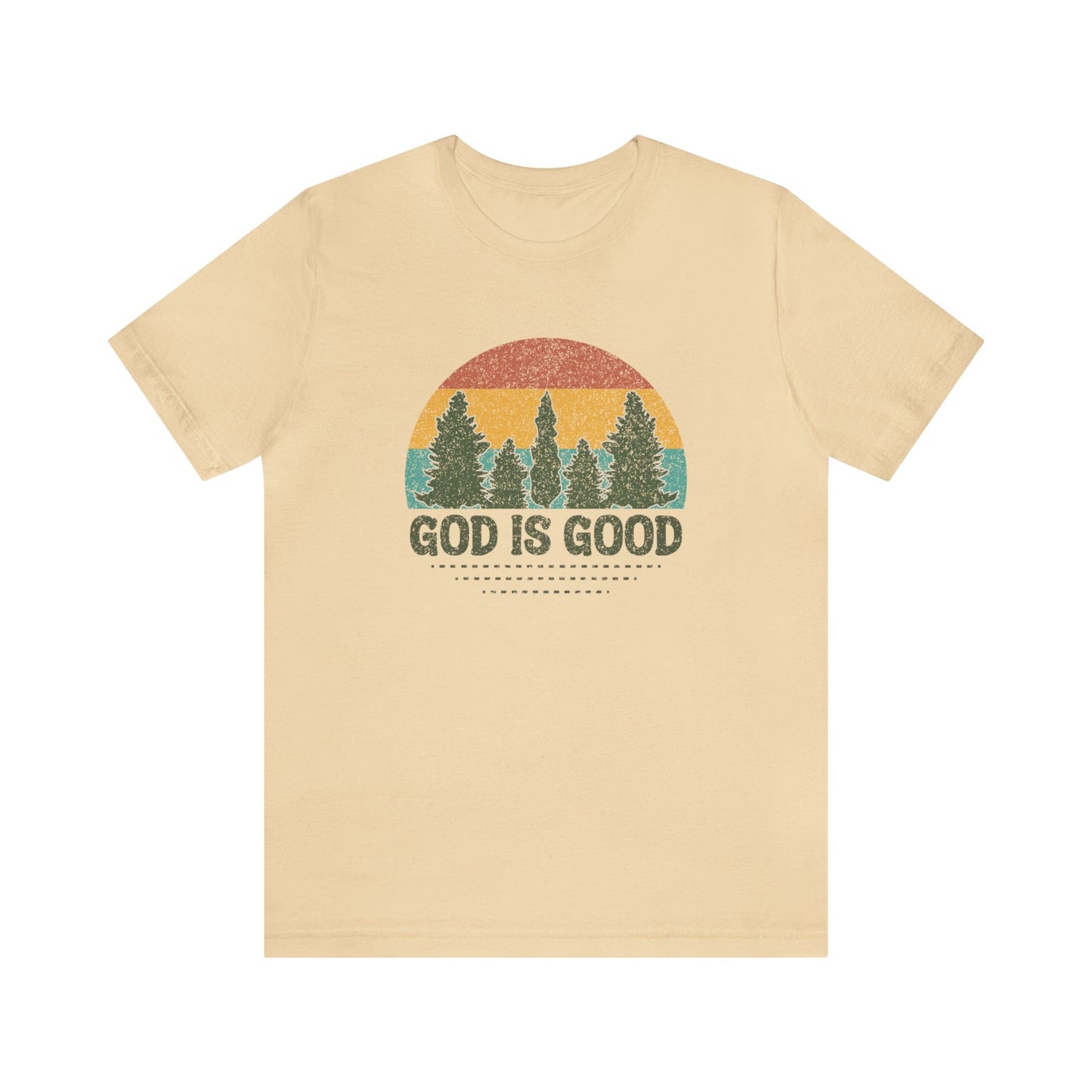 T-Shirt Soft Cream / S God is Good | Christian | Retro | Jersey Short Sleeve Tee