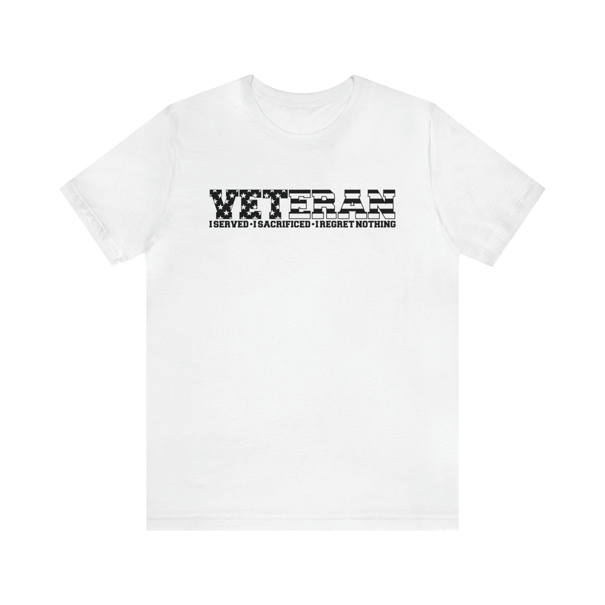 T-Shirt Solid White Blend / XS Veteran | Served | Sacrificed | Jersey Short Sleeve Tee