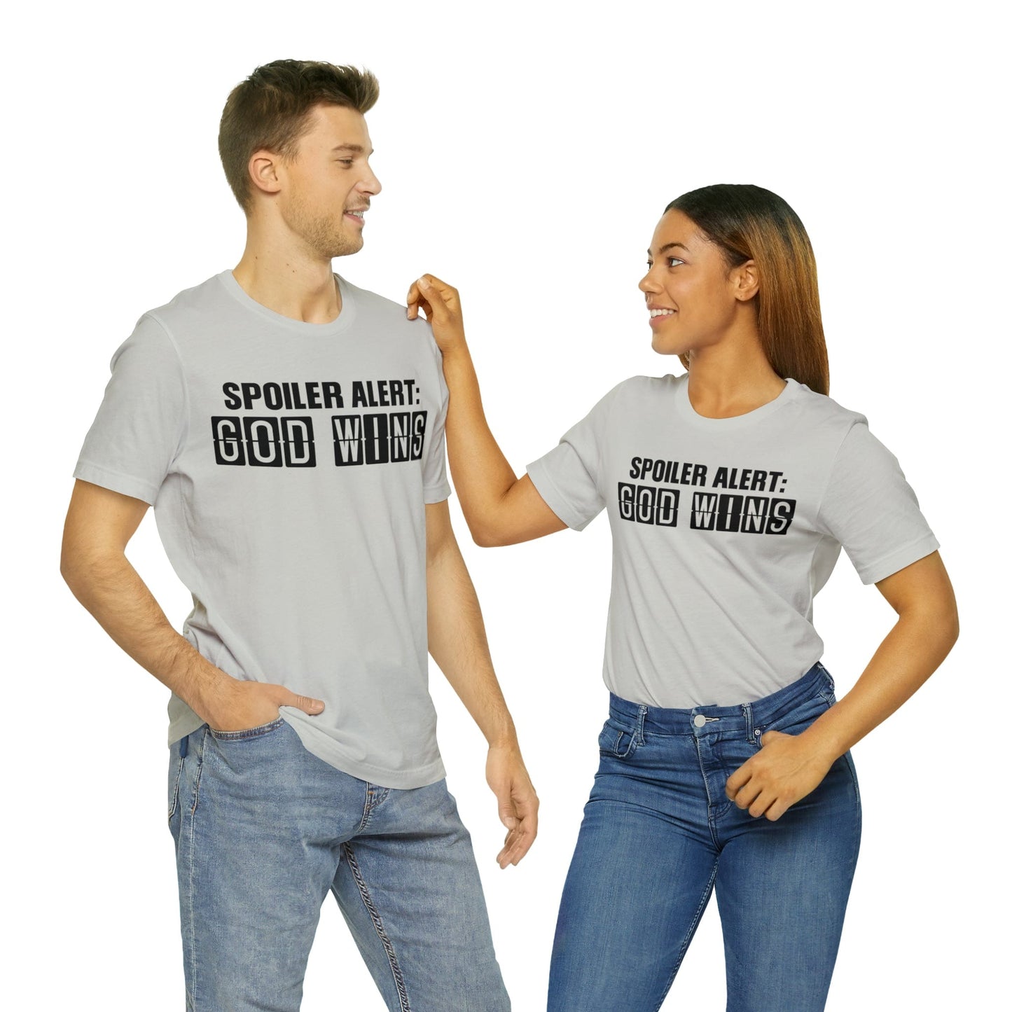 T-Shirt Spoiler Alert: God Wins | Jersey Short Sleeve Tee