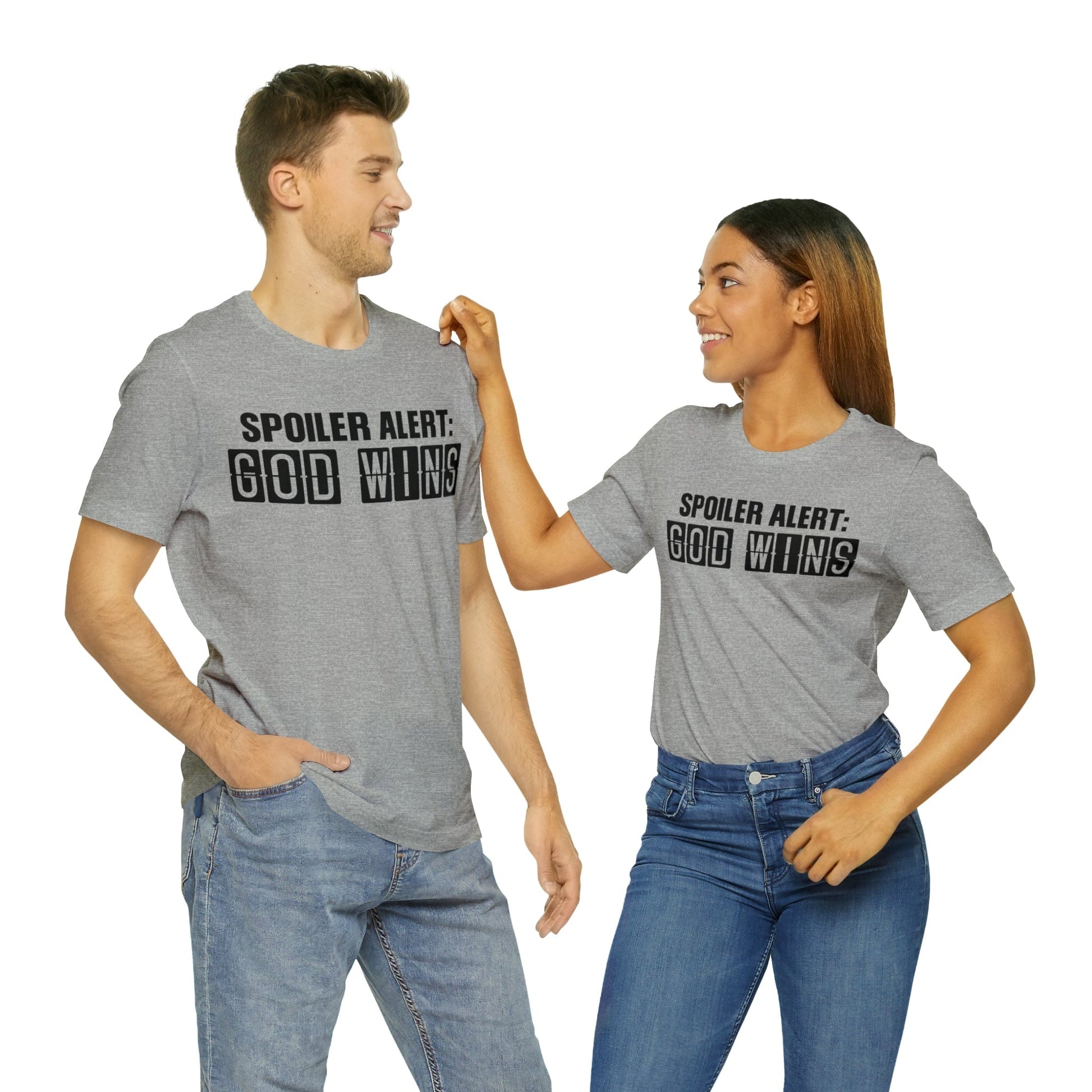 T-Shirt Spoiler Alert: God Wins | Jersey Short Sleeve Tee