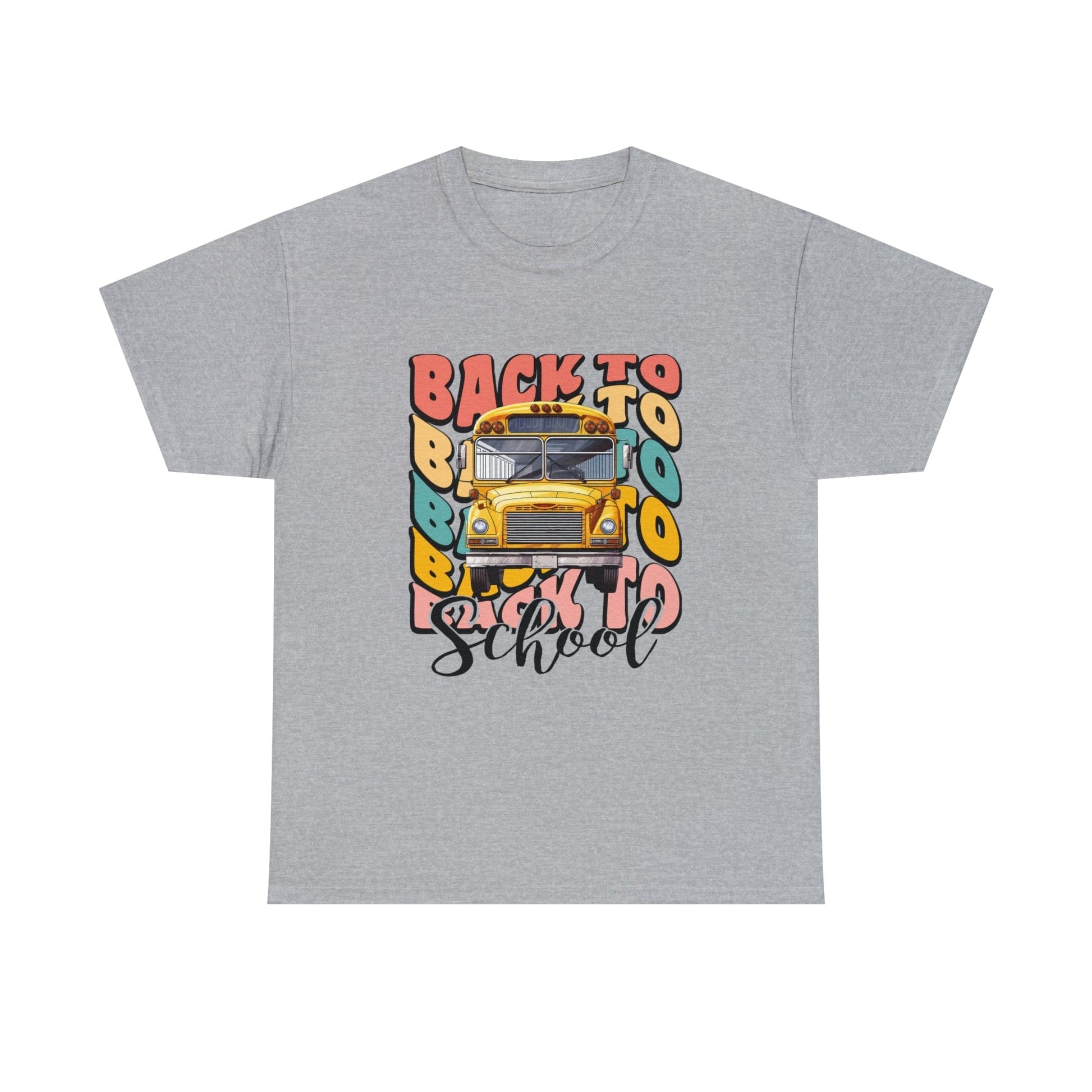 T-Shirt Sport Grey / S Back to School | School Bus | Retro | ADULT sizes | Cotton Tee