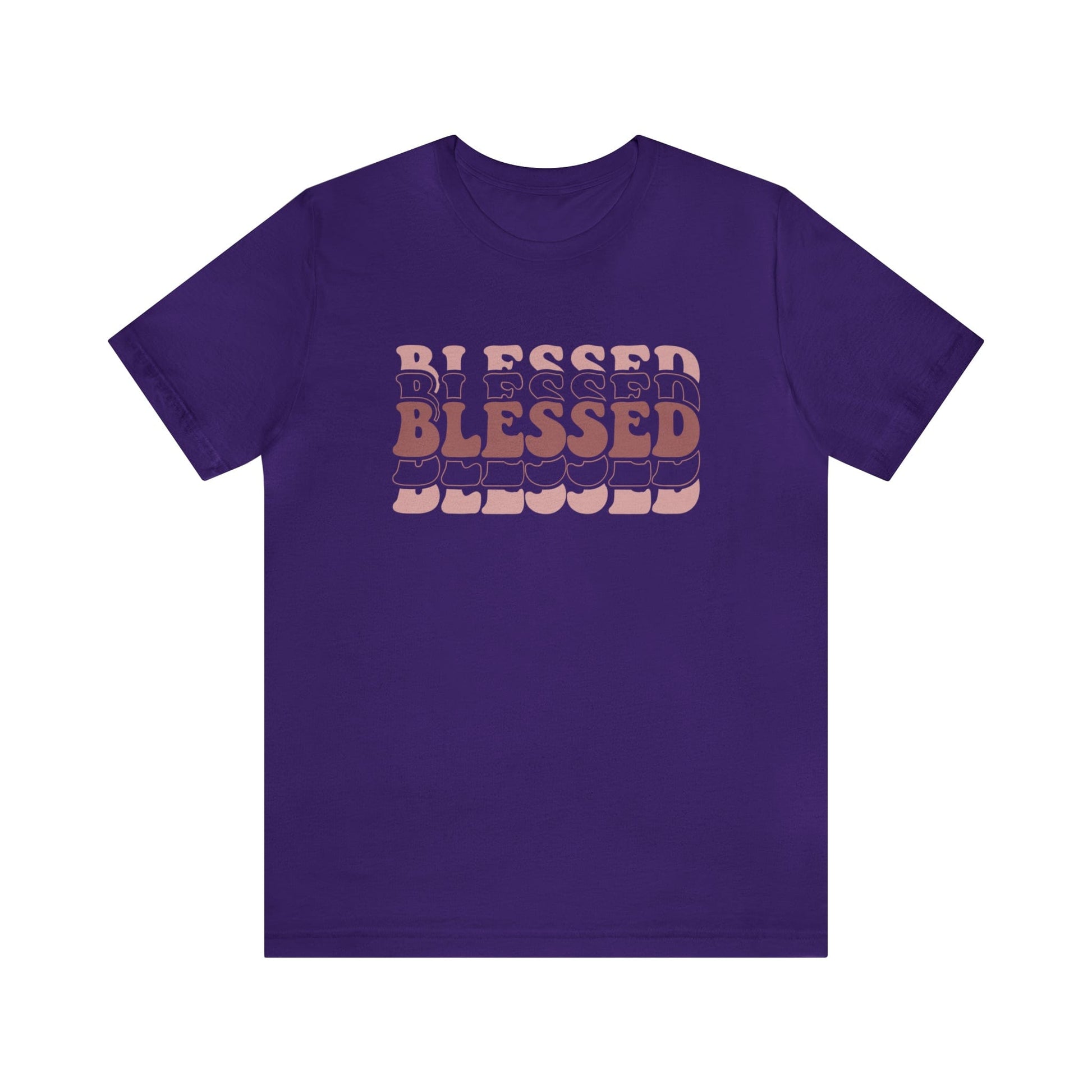 T-Shirt Team Purple / S Blessed | Christian | Retro | Jersey Short Sleeve Tee