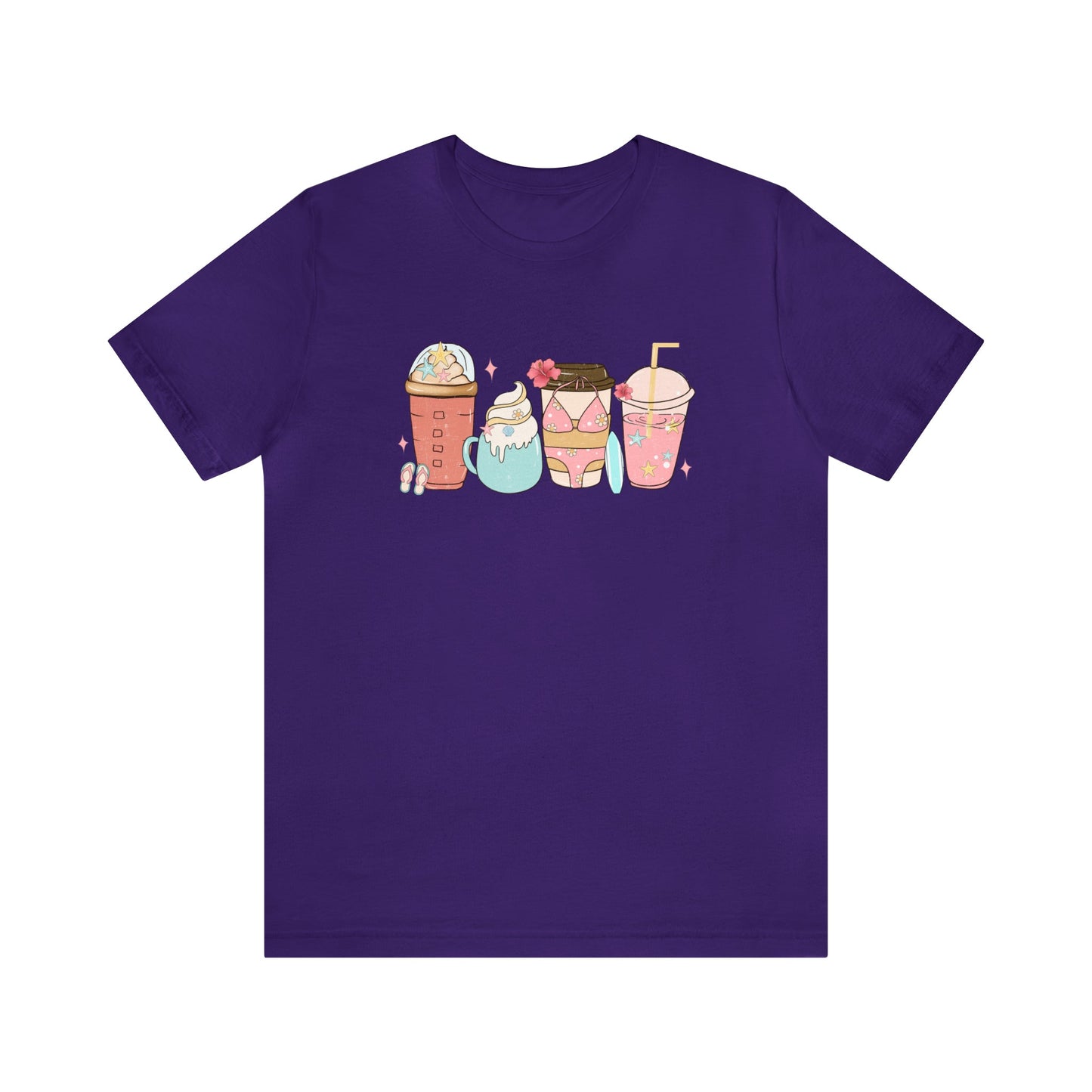 T-Shirt Team Purple / S Coffee in the Summertime | Vacation | Summer | Jersey Short Sleeve Tee