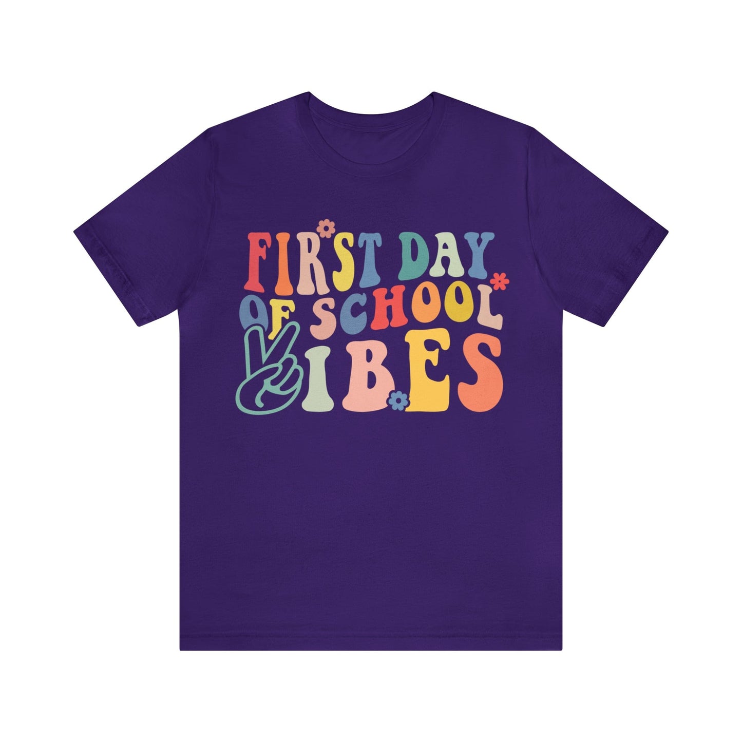 T-Shirt Team Purple / S First Day of School Vibes | Retro | ADULT sizes | Jersey Short Sleeve Tee