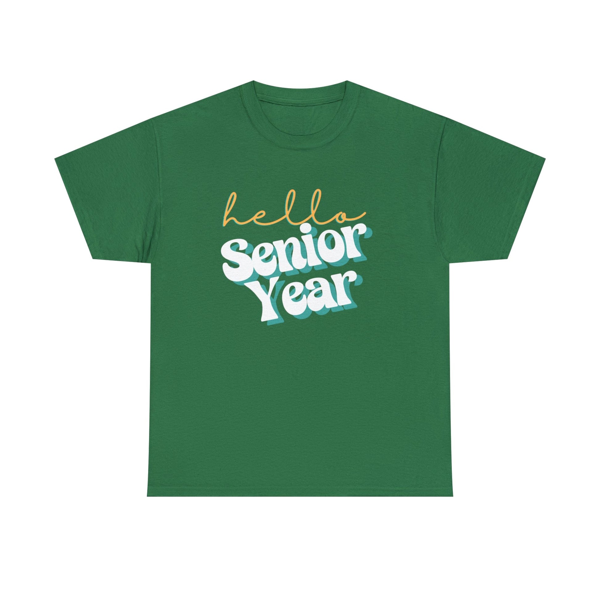 T-Shirt Turf Green / S Hello Senior Year | Retro | ADULT Sizes | Cotton Tee