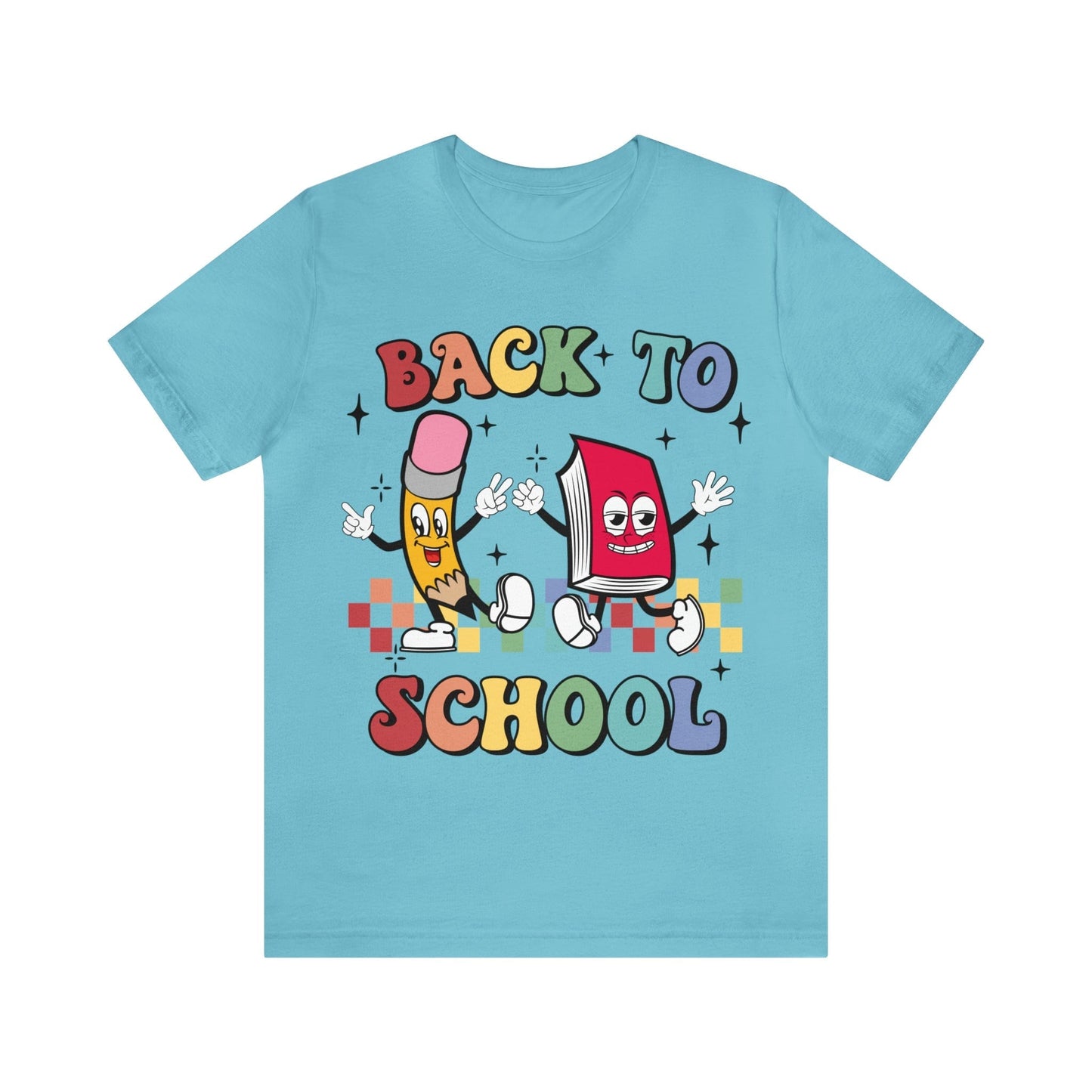 T-Shirt Turquoise / S Back to School | Retro | ADULT sizes | Jersey Short Sleeve Tee