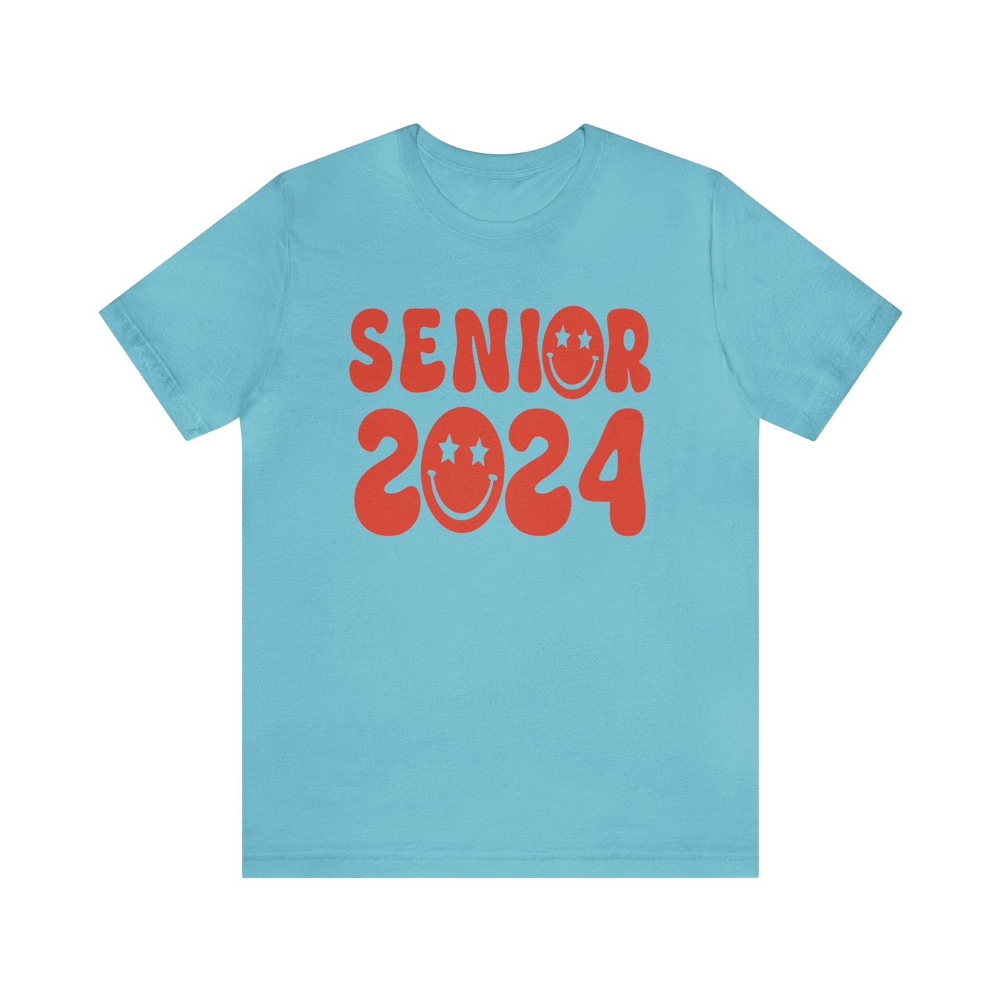 T-Shirt Turquoise / S Senior | 2024 | Smiley Face | Retro | Jersey Short Sleeve Tee