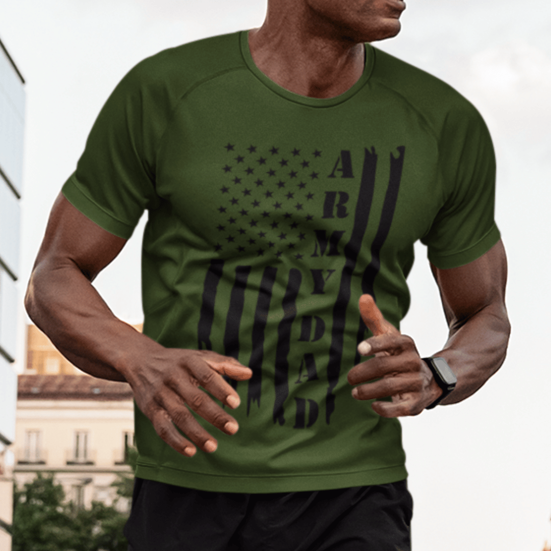 T-Shirt US Army Dad | Flag | Jersey Short Sleeve Tee