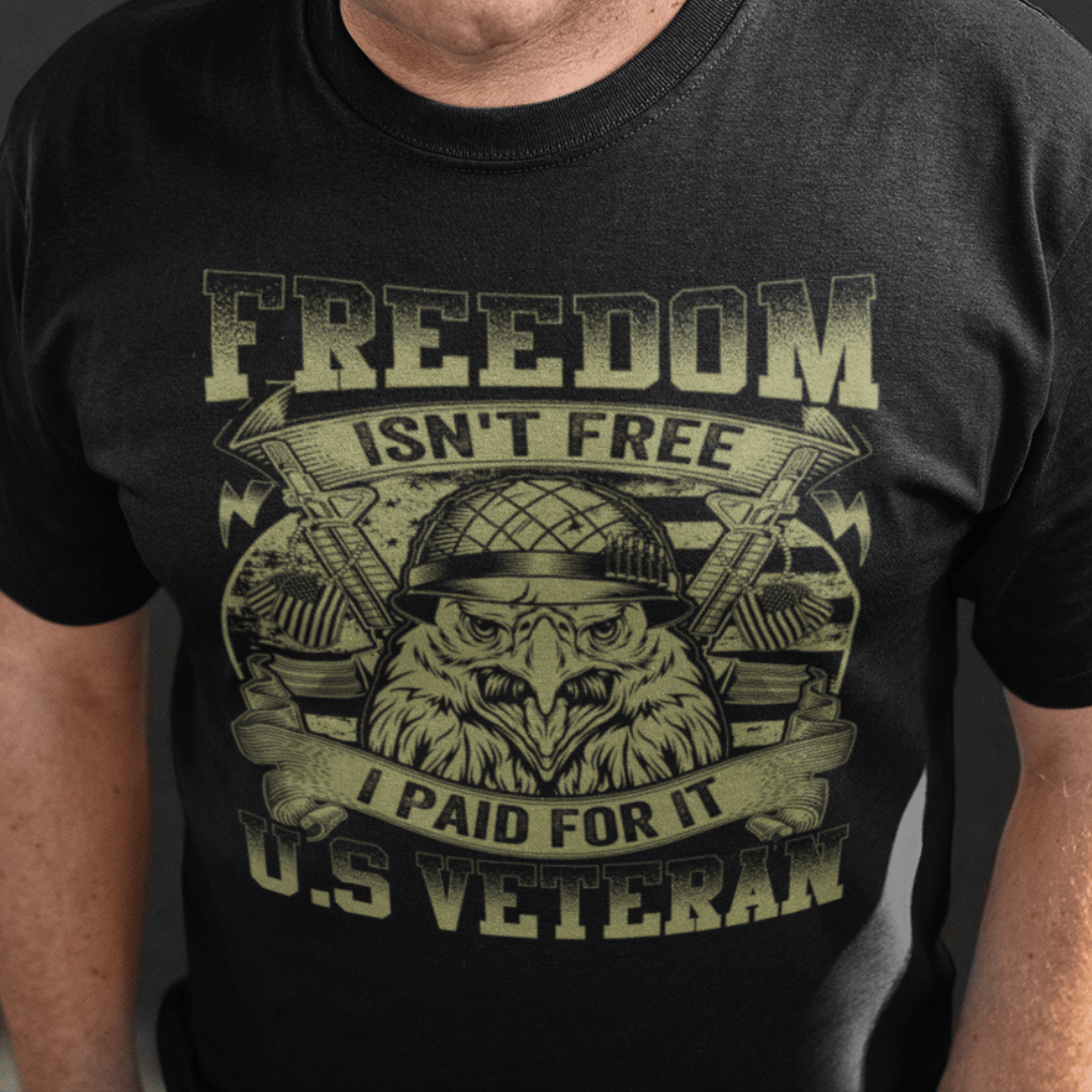 T-Shirt US Veteran | Freedom Isn't Free | Jersey Short Sleeve Tee