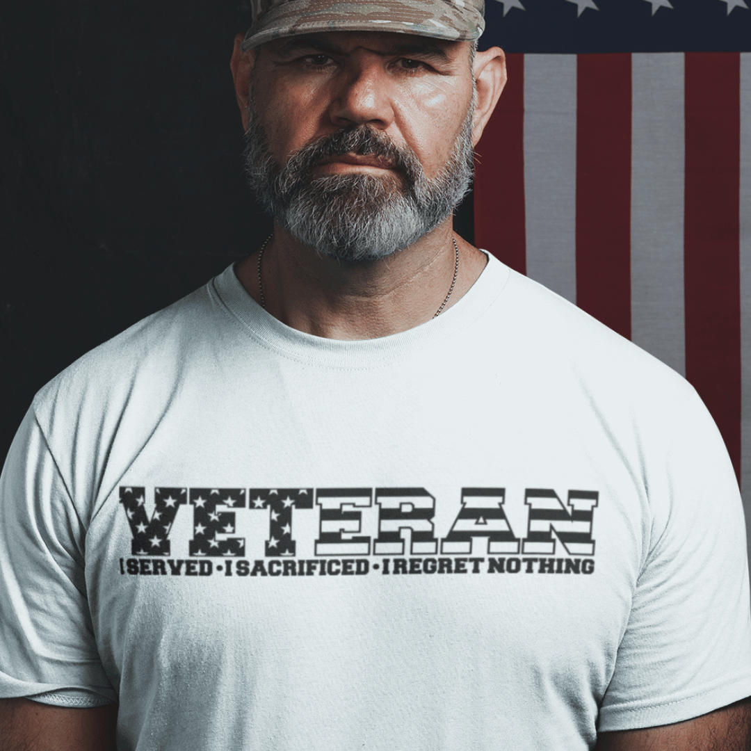 T-Shirt Veteran | Served | Sacrificed | Jersey Short Sleeve Tee