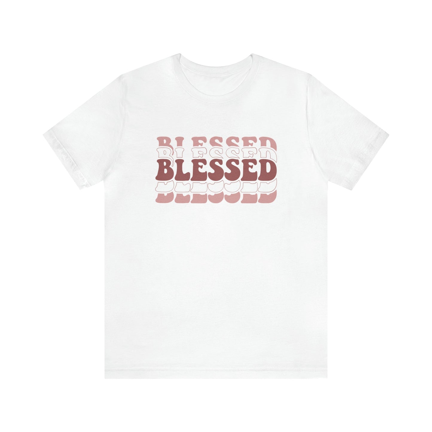 T-Shirt White / S Blessed | Christian | Retro | Jersey Short Sleeve Tee