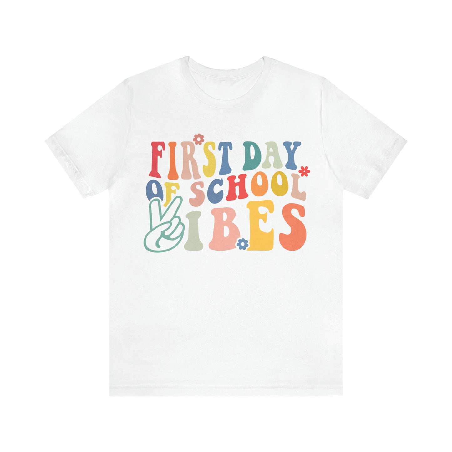 T-Shirt White / S First Day of School Vibes | Retro | ADULT sizes | Jersey Short Sleeve Tee