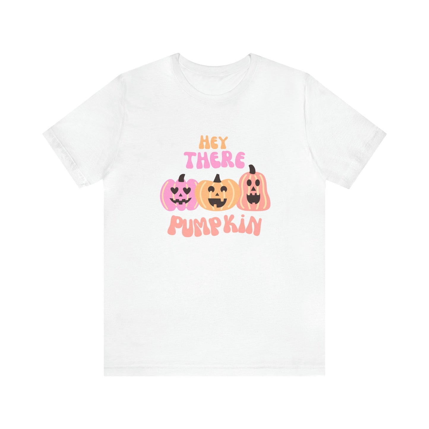 T-Shirt White / S Hey There Pumpkin | Retro | Jersey Short Sleeve Tee