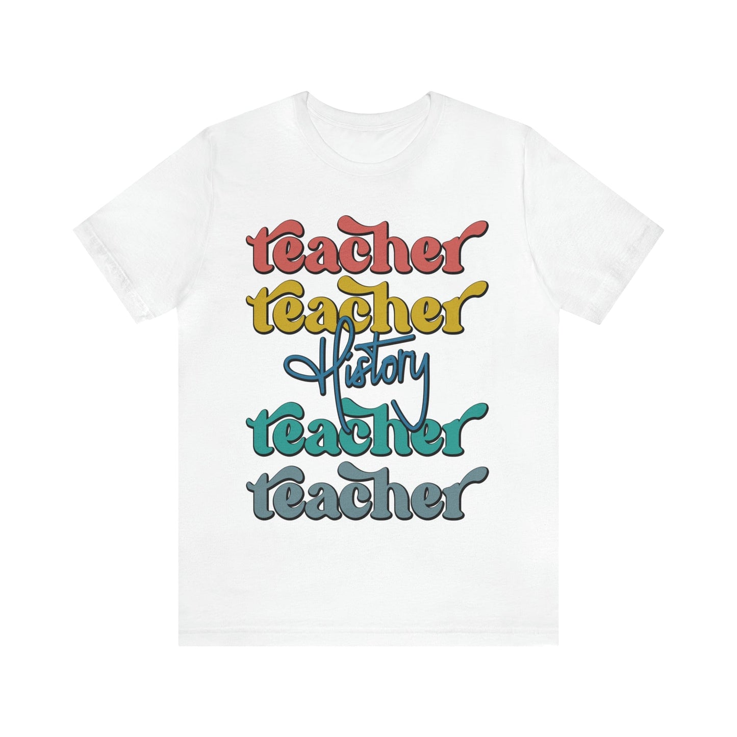 T-Shirt White / S History Teacher | Retro | Jersey Short Sleeve Tee