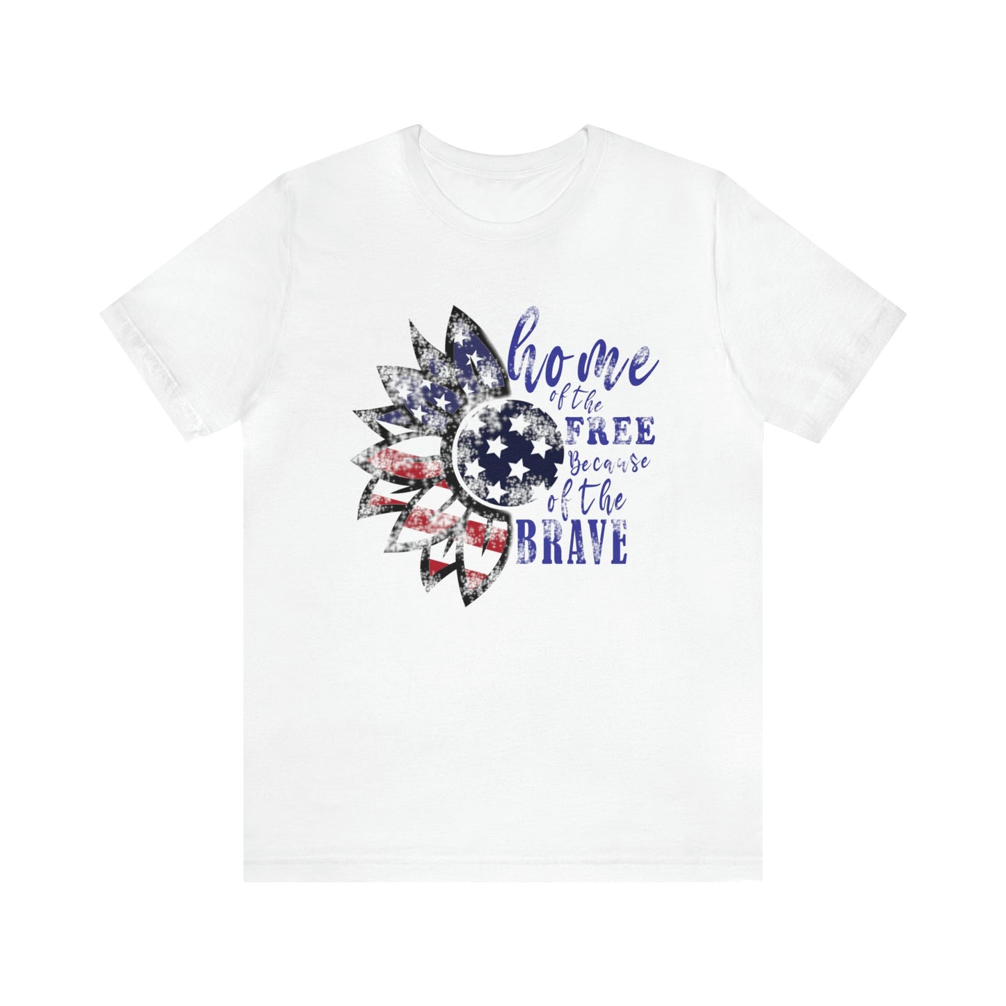 T-Shirt White / S Home of the Free Because of the Brave | Jersey Short Sleeve Tee