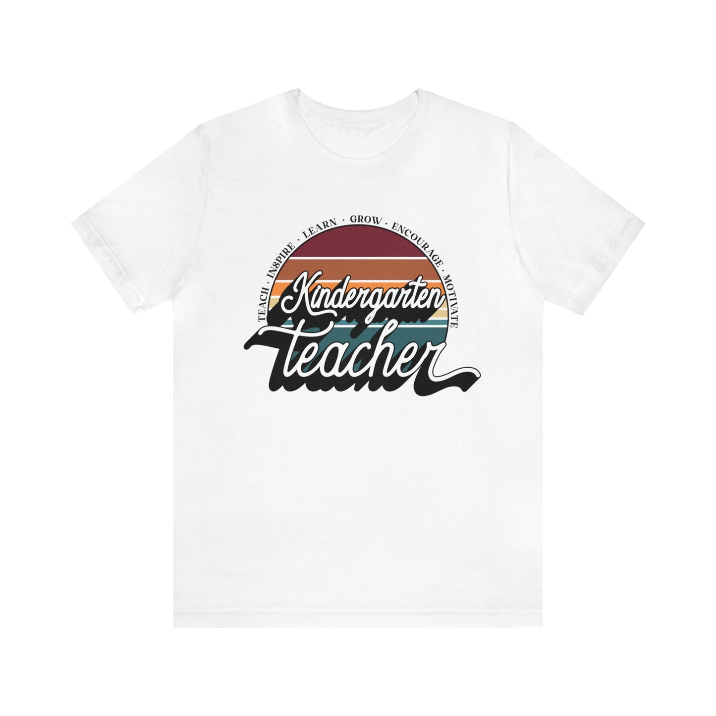 T-Shirt White / S Kindergarten Teacher | Retro | Jersey Short Sleeve Tee