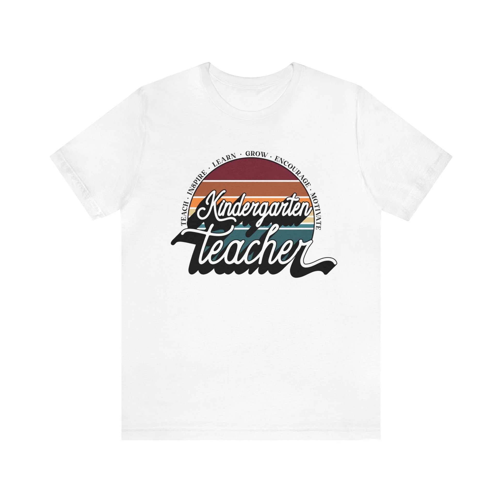 T-Shirt White / S Kindergarten Teacher | Retro | Jersey Short Sleeve Tee