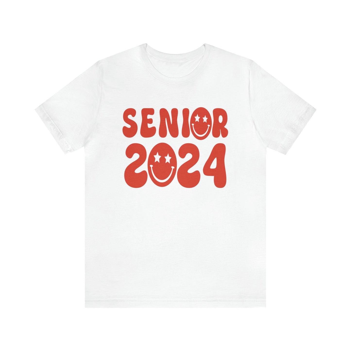 T-Shirt White / S Senior | 2024 | Smiley Face | Retro | Jersey Short Sleeve Tee