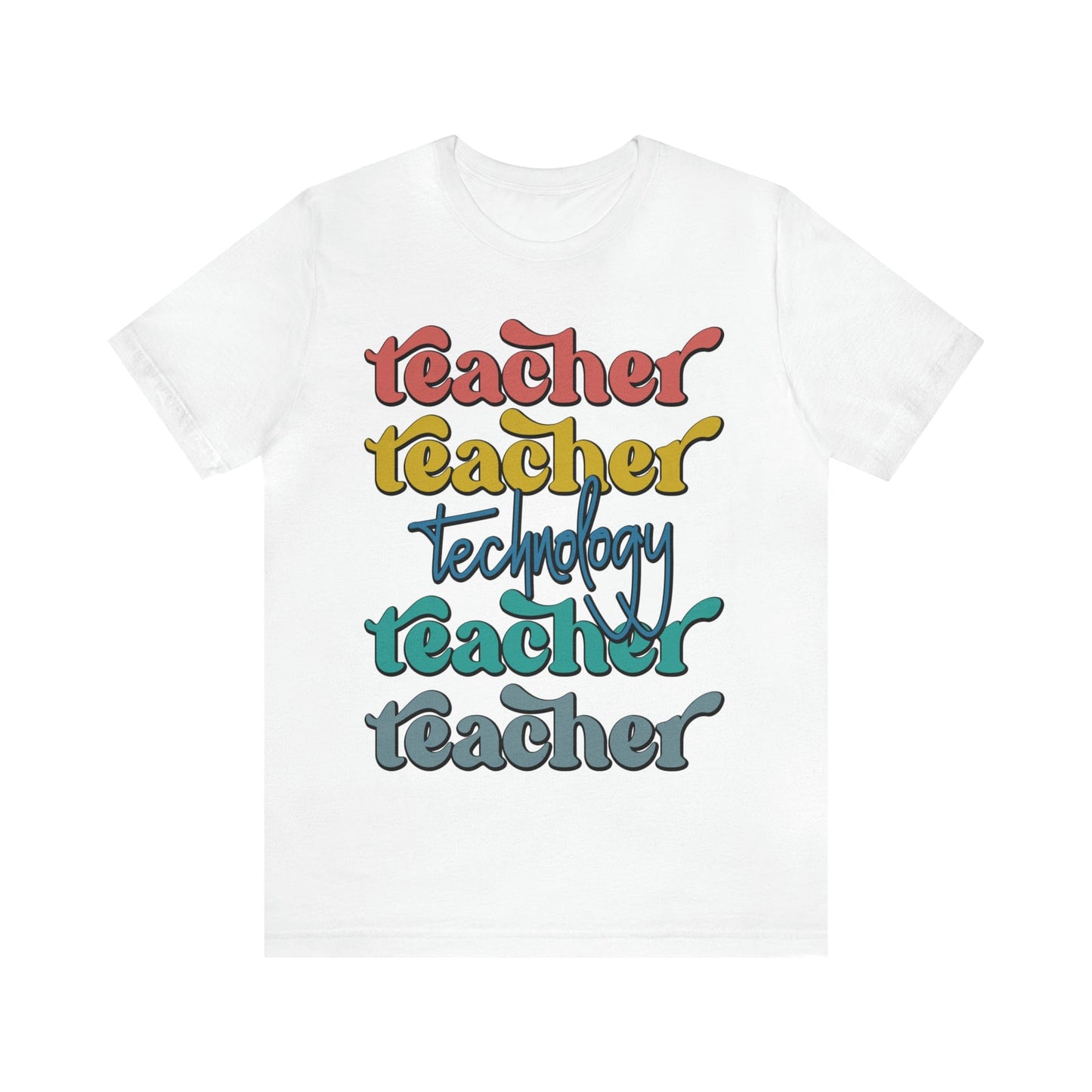 T-Shirt White / S Technology Teacher | Retro | Jersey Short Sleeve Tee