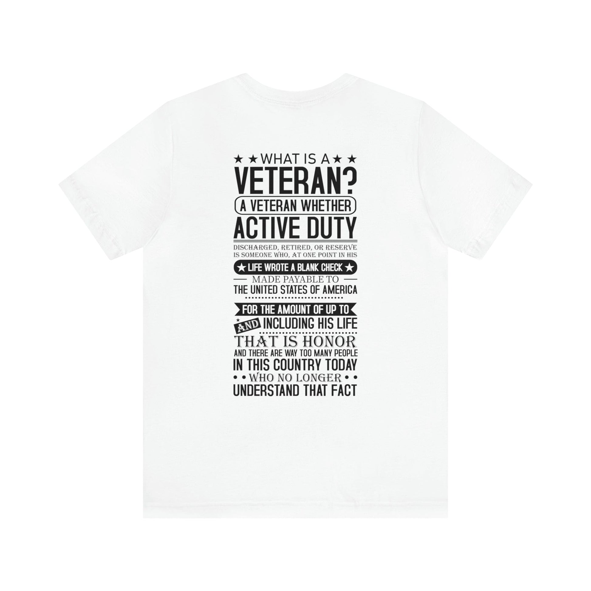 T-Shirt White / S Veteran | What is a Veteran | Jersey Short Sleeve Tee