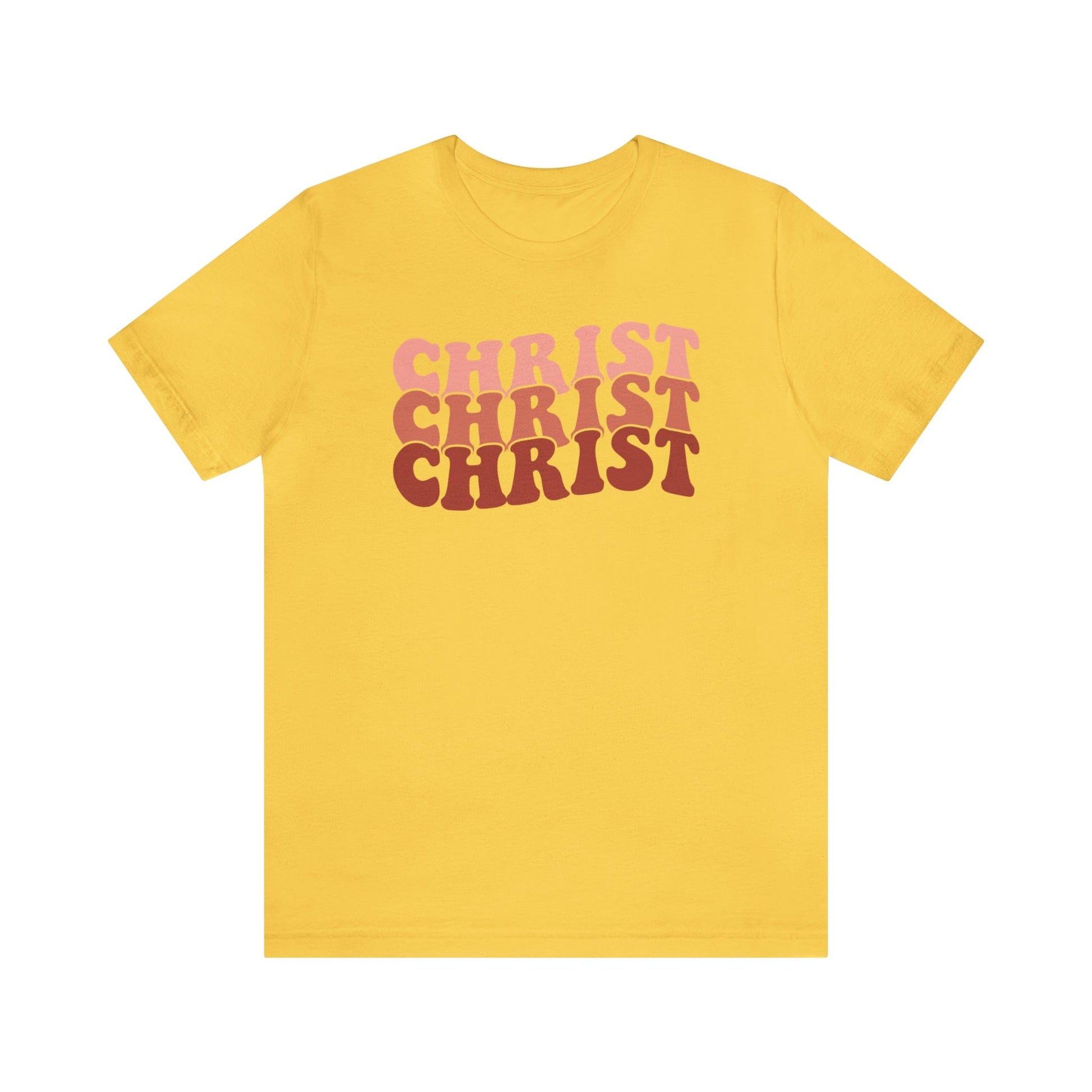 T-Shirt Yellow / S Christ | Jesus | Retro | Jersey Short Sleeve Tee