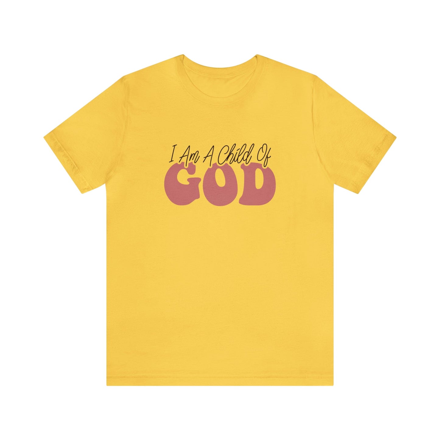 T-Shirt Yellow / S I Am a Child of God | Christian | Retro | Jersey Short Sleeve Tee