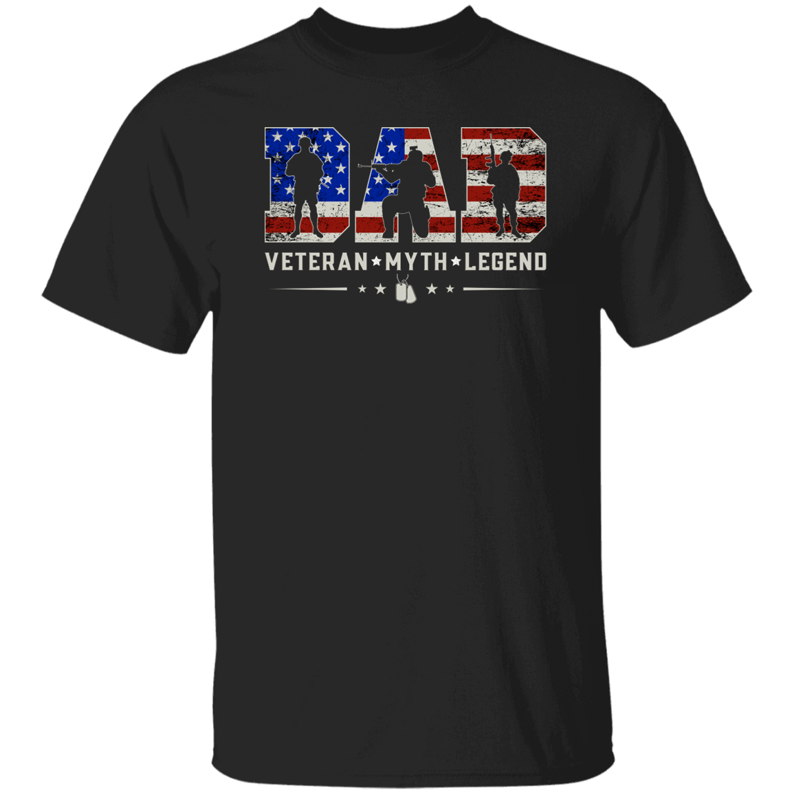 T-Shirts Black / S Dad | Veteran Myth Legend | T-Shirt