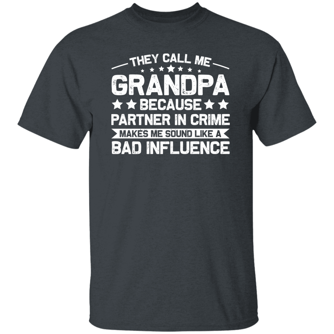 T-Shirts Dark Heather / S Grandpa | Partner in Crime | T-Shirt