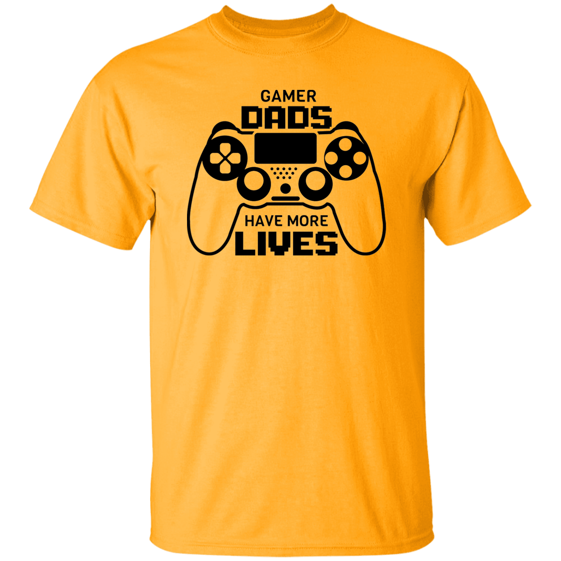 T-Shirts Gold / S Gamer Dads Have More Lives | T-Shirt