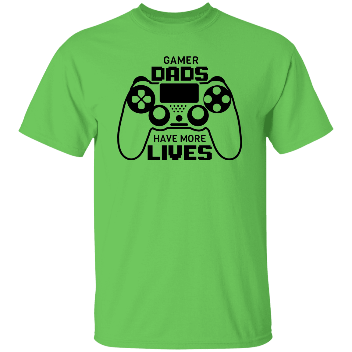 T-Shirts Lime / S Gamer Dads Have More Lives | T-Shirt