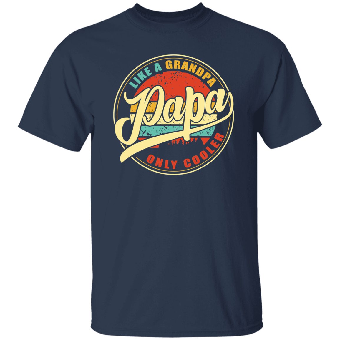 T-Shirts Navy / S Papa | Grandpa - Only Cooler | T-Shirt