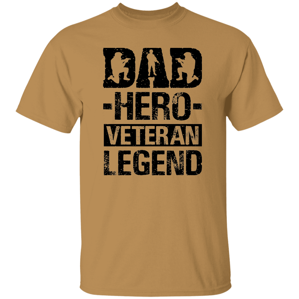 T-Shirts Old Gold / S Dad | Hero Veteran Legend | T-Shirt