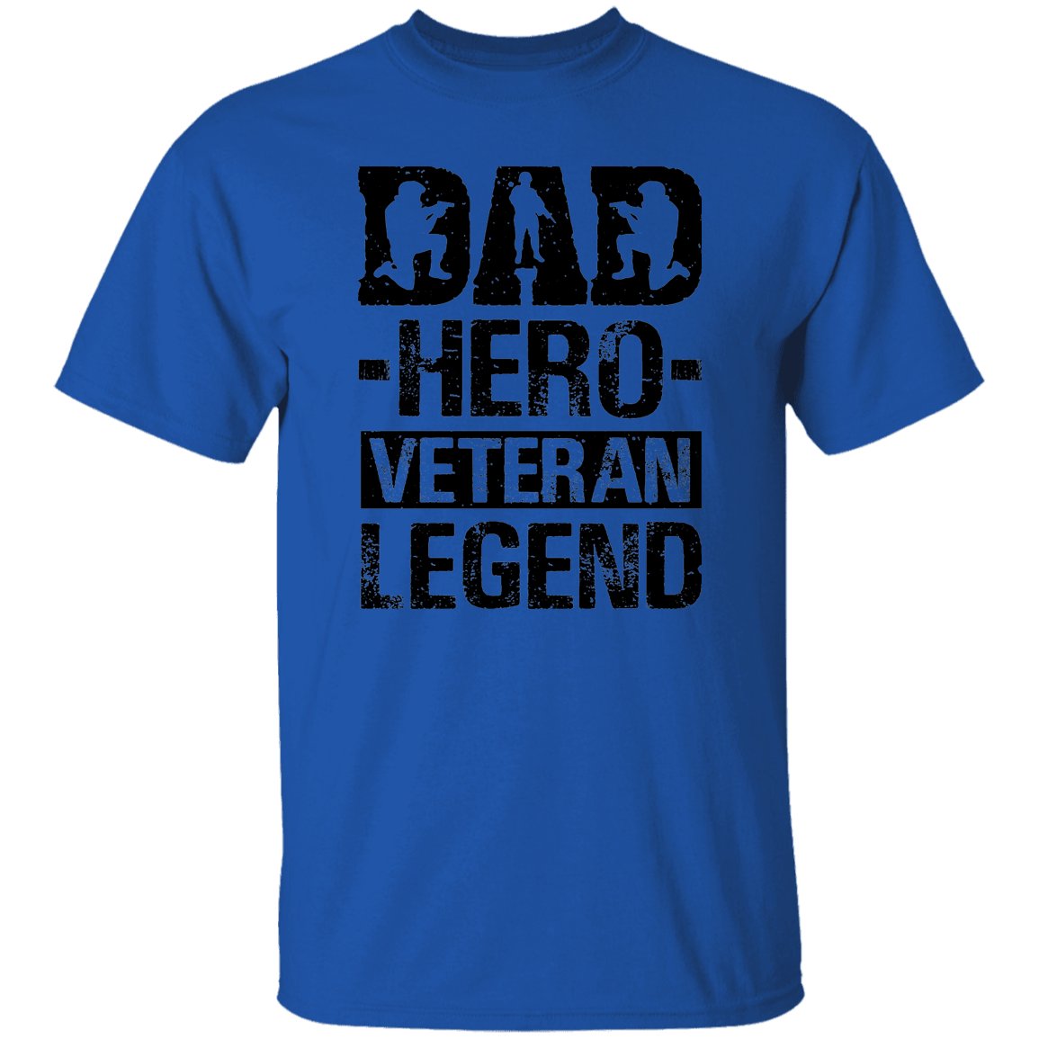 T-Shirts Royal / S Dad | Hero Veteran Legend | T-Shirt