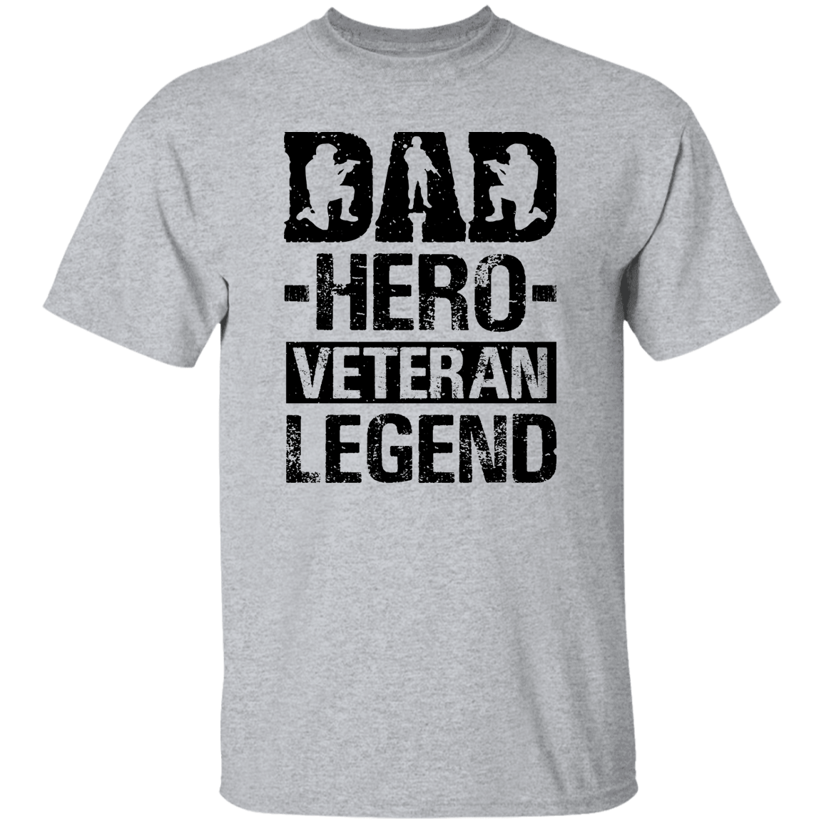 T-Shirts Sport Grey / S Dad | Hero Veteran Legend | T-Shirt