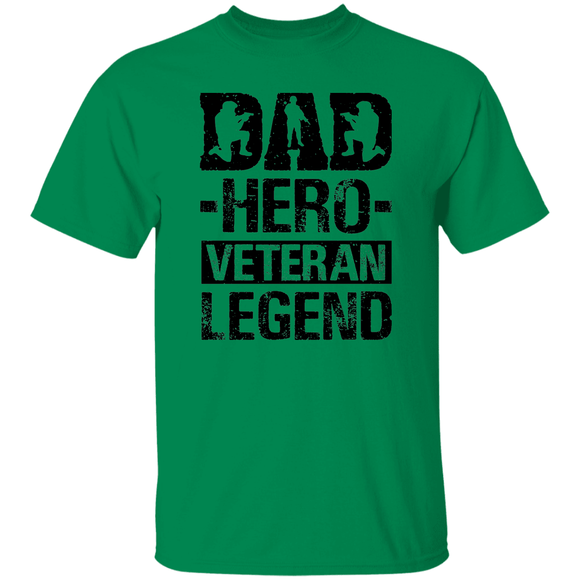 T-Shirts Turf Green / S Dad | Hero Veteran Legend | T-Shirt