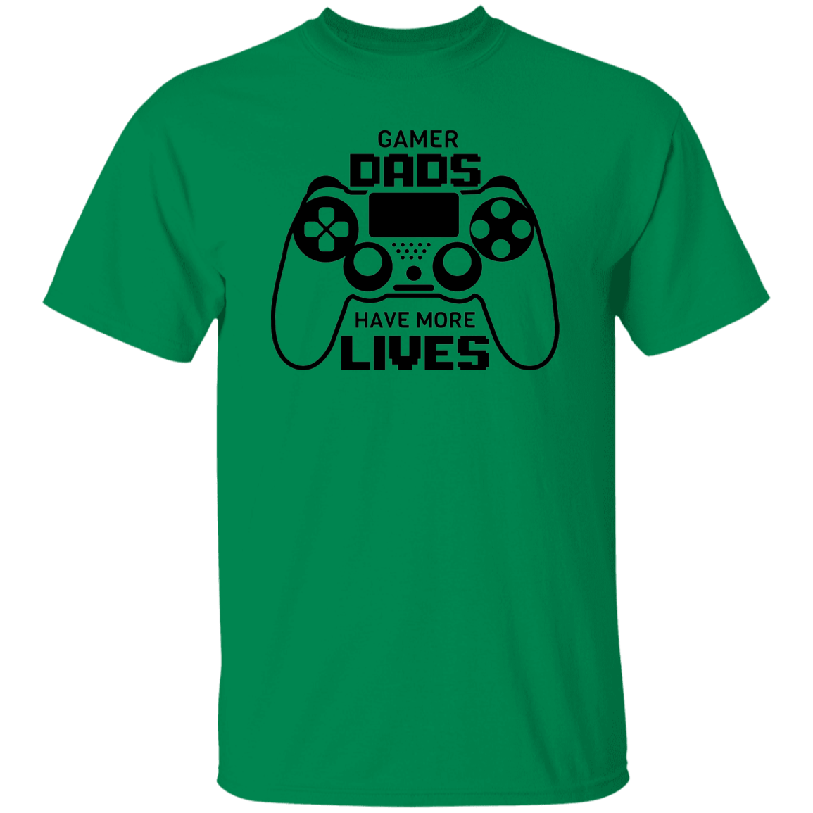 T-Shirts Turf Green / S Gamer Dads Have More Lives | T-Shirt