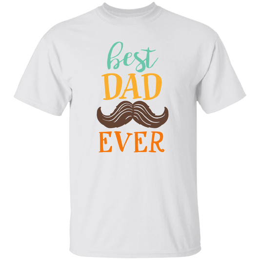 T-Shirts White / S Best Dad Ever | Mustache | T-Shirt