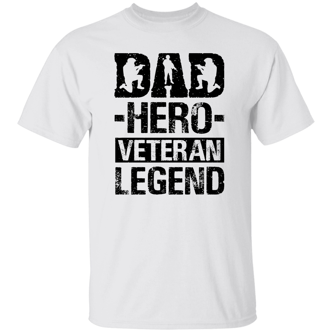 T-Shirts White / S Dad | Hero Veteran Legend | T-Shirt