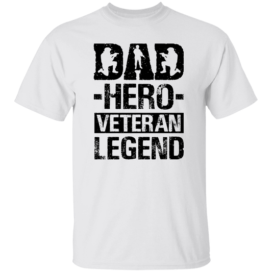 T-Shirts White / S Dad | Hero Veteran Legend | T-Shirt