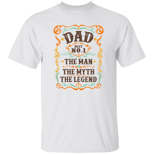 T-Shirts White / S Dad | Number 1 | The Man | The Myth | The Legend | T-Shirt