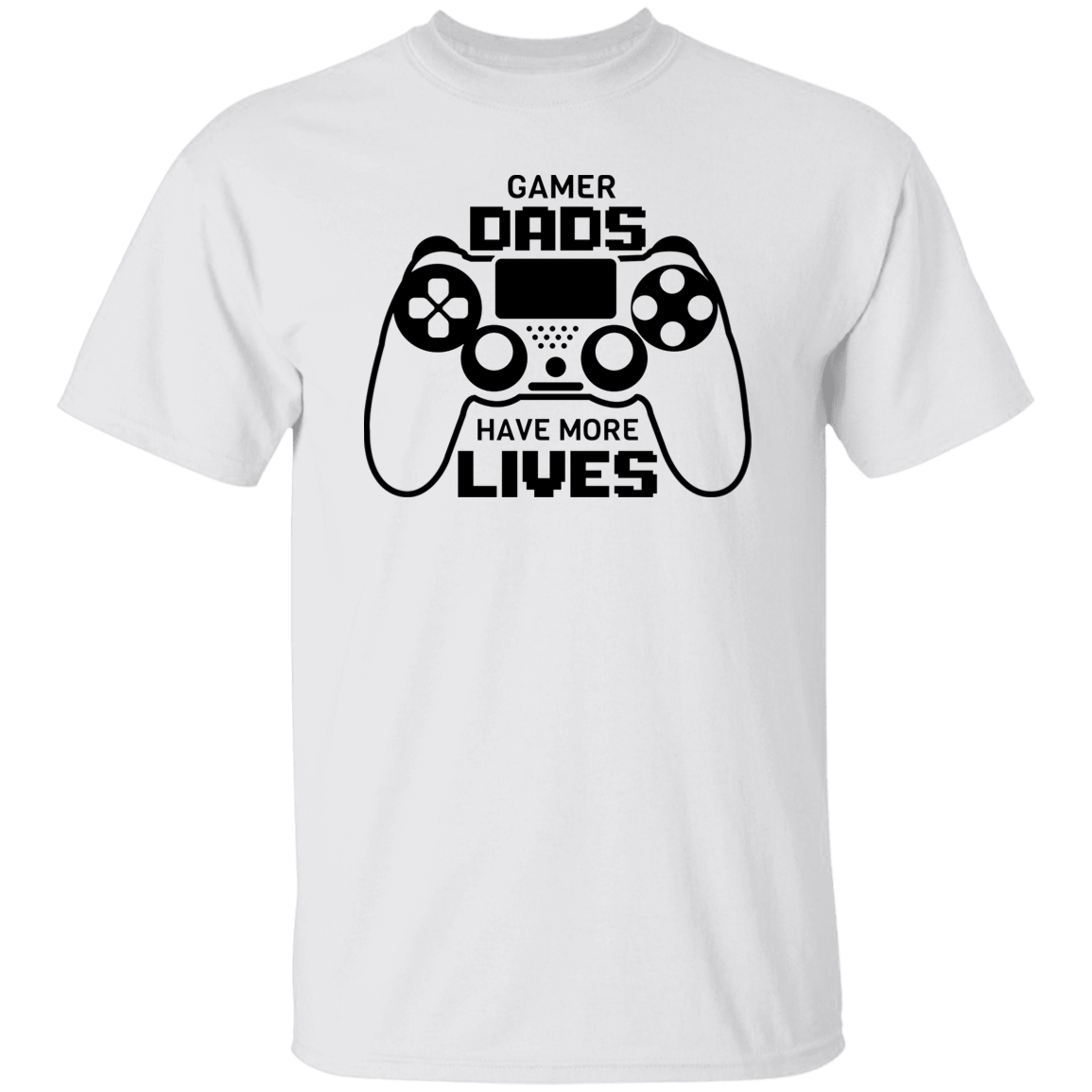 T-Shirts White / S Gamer Dads Have More Lives | T-Shirt