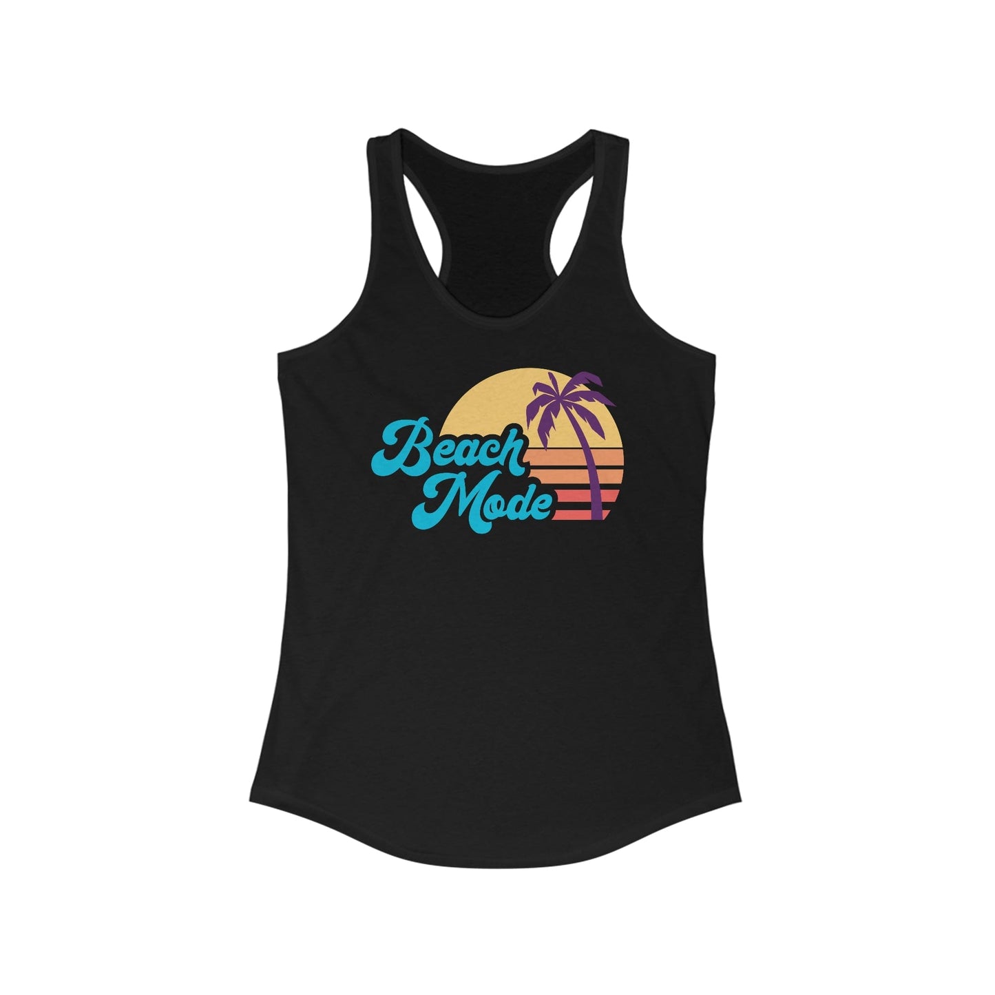 Tank Top XS / Solid Black Beach Mode | Vacation | Summer | Women's Ideal Racerback Tank