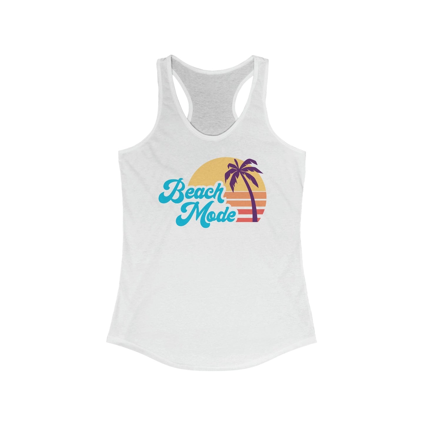 Tank Top XS / Solid White Beach Mode | Vacation | Summer | Women's Ideal Racerback Tank